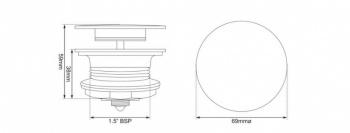 Click Clack Bath Waste Chrome